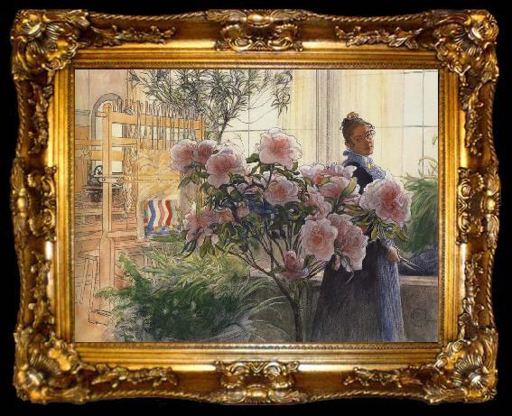 framed  Carl Larsson Azalea, ta009-2